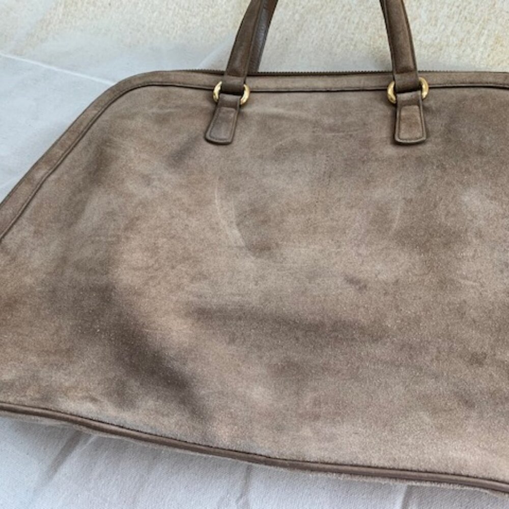 Gucci Tan Suede 1973 Top Handle Satchel - Picture 12 of 16